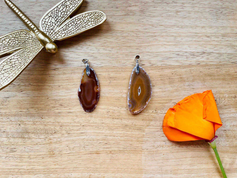 PENDENTIF TRANCHE AGATE