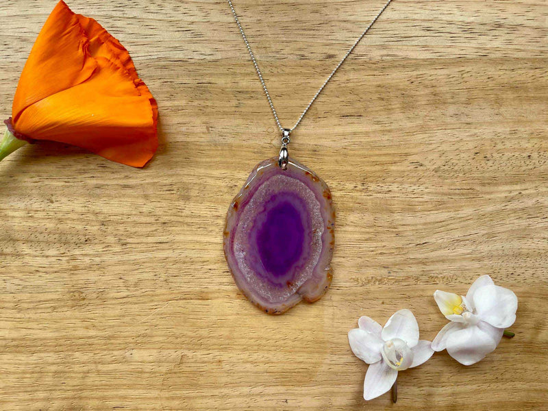 PENDENTIF TRANCHE AGATE