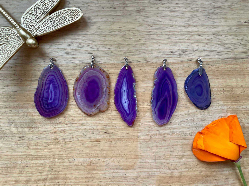 PENDENTIF TRANCHE AGATE